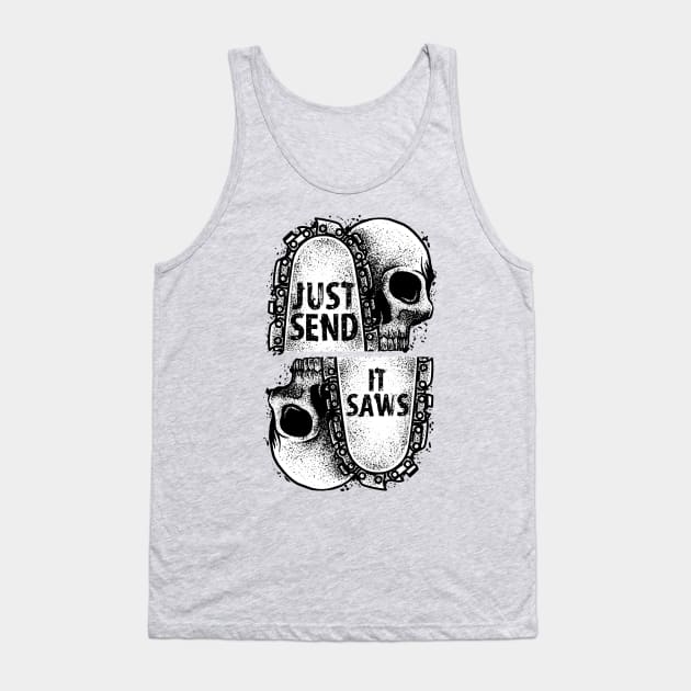 Skulls ‘n’ Bars Tank Top by Just Send It Saws